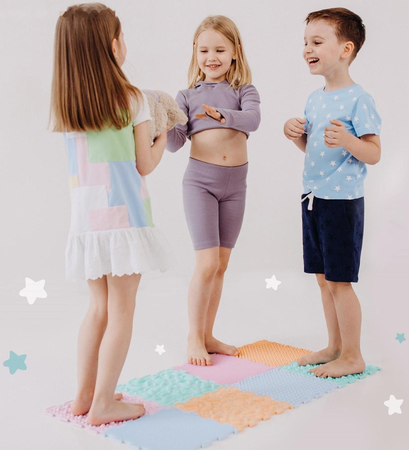 Модульный массажный коврик ОРТОДОН, набор №2 «Малыш» пастельные цвета