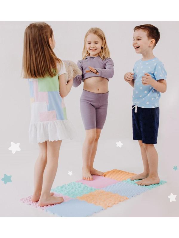 Модульный массажный коврик ОРТОДОН, набор №2 «Малыш» пастельные цвета