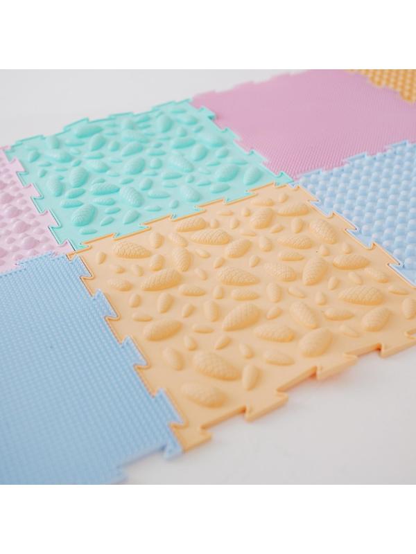 Модульный массажный коврик ОРТОДОН, набор №2 «Малыш» пастельные цвета