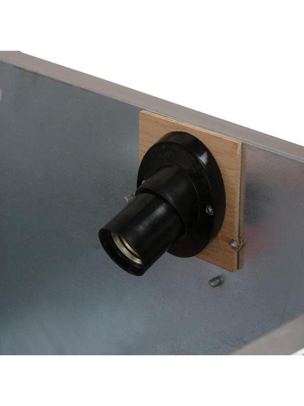 Брудер для цыплят, 100 × 40 × 45 см, с поддоном, кормушкой и поилкой, металлический