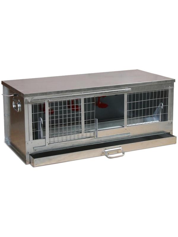 Брудер для цыплят, 100 × 40 × 45 см, с поддоном, кормушкой и поилкой, металлический