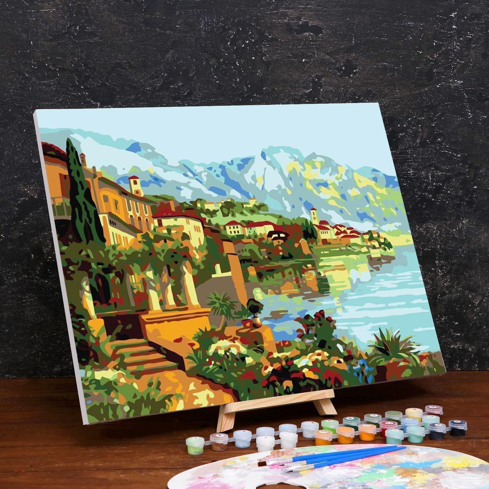 Картина по номерам на холсте с подрамником «Побережье» 40×50 см