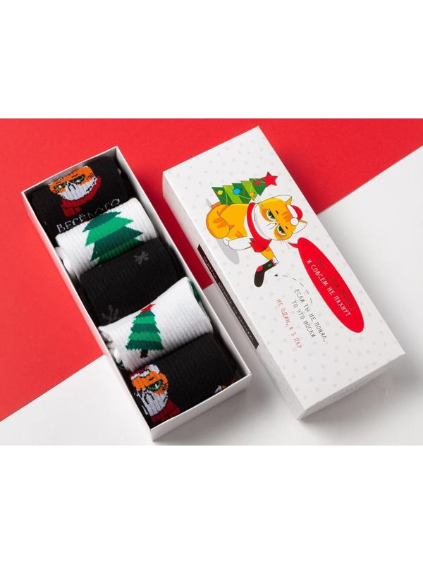 Набор новогодних мужских носков 5 пар 