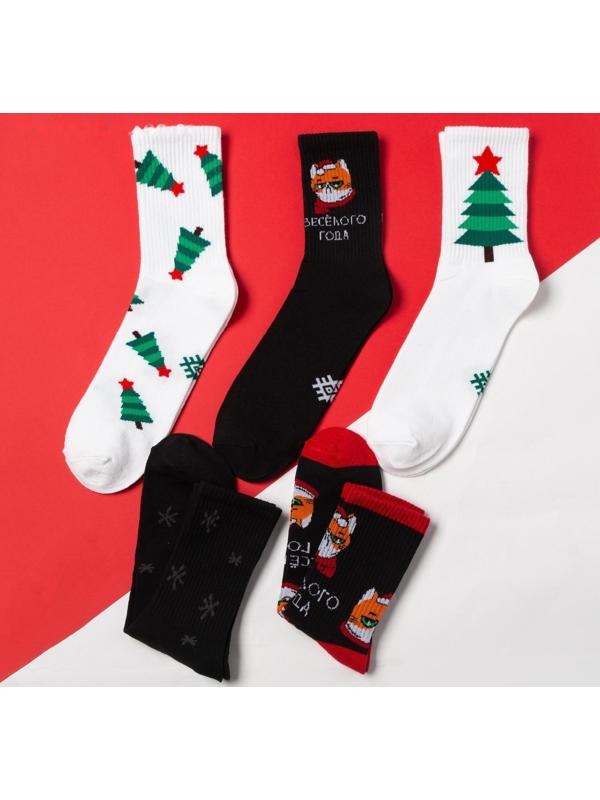 Набор новогодних мужских носков 5 пар 