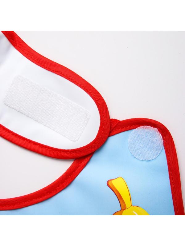 Нагрудник для кормления «Фруктовая тусовка» непромокаемый на липучке, с карманом