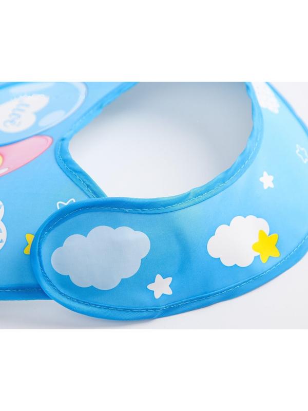 Нагрудник для кормления «Зайка» непромокаемый на липучке, с карманом