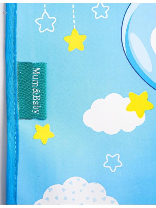 Нагрудник для кормления «Зайка» непромокаемый на липучке, с карманом