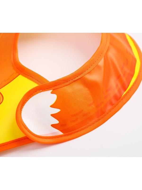 Нагрудник для кормления «Лисенок» непромокаемый на липучке, с карманом