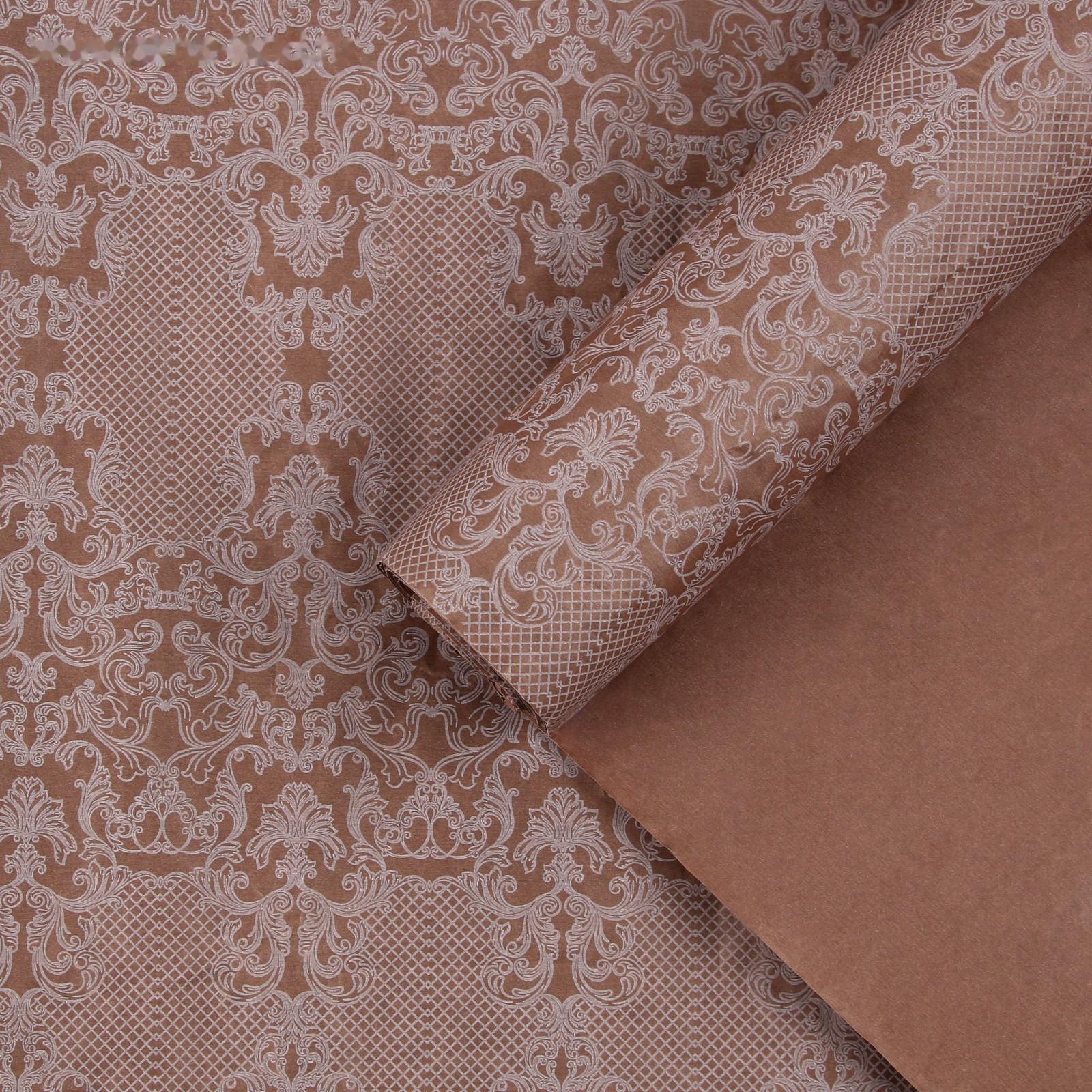 Бумага эколюкс «Белый узор», 0,7 х 5 м