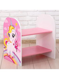 Стеллаж «Давай дружить», цвет розовый, 532 × 400 × 550 мм