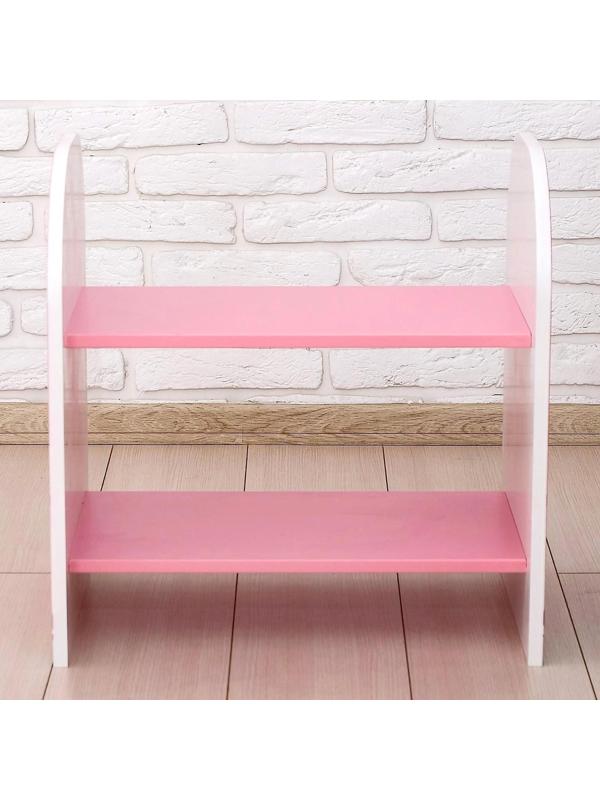 Стеллаж «Давай дружить», цвет розовый, 532 × 400 × 550 мм