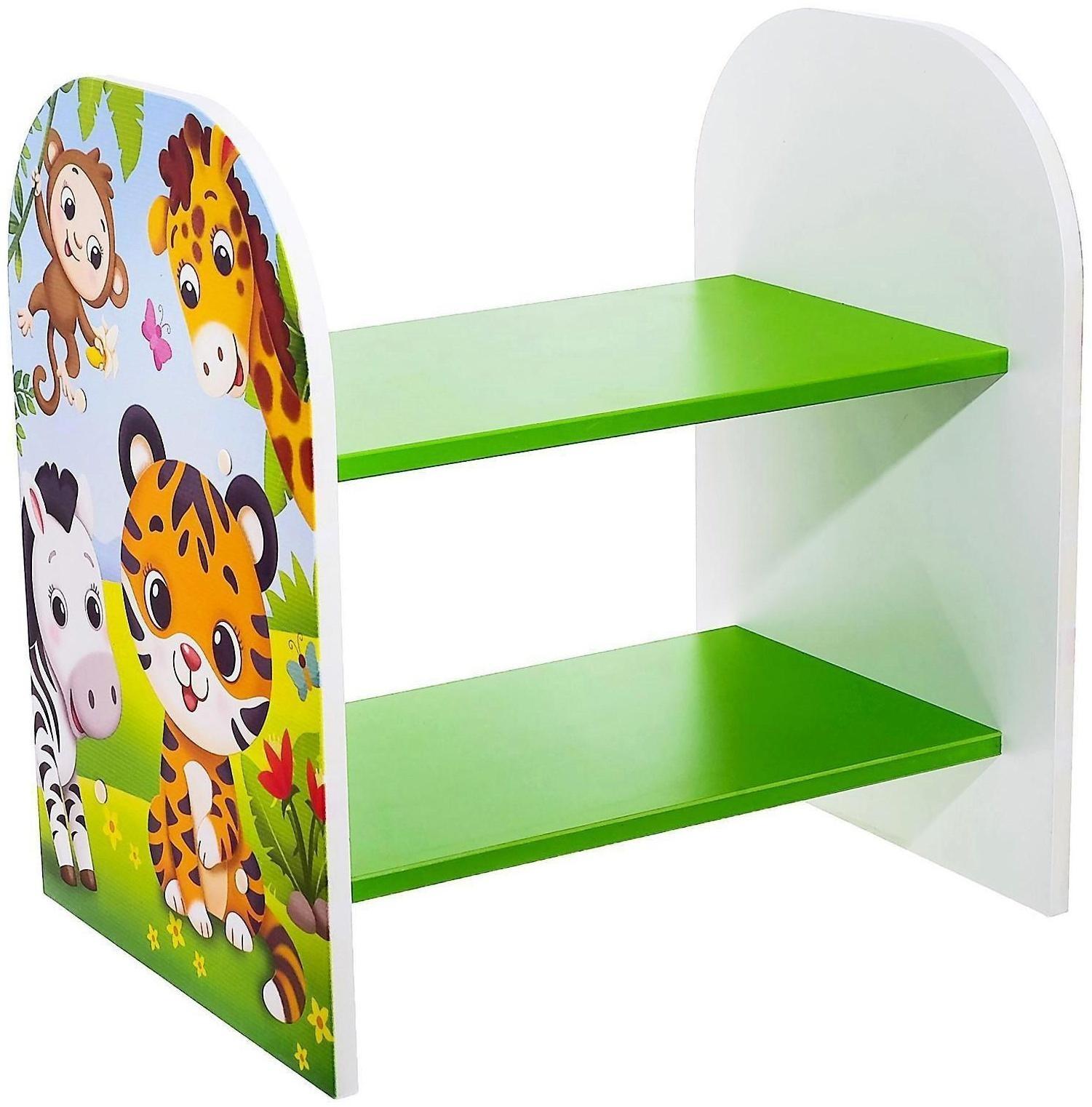 Стеллаж «Весёлые друзья», 532 × 400 × 550 мм, цвет зелёный