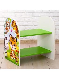 Стеллаж «Весёлые друзья», 532 × 400 × 550 мм, цвет зелёный