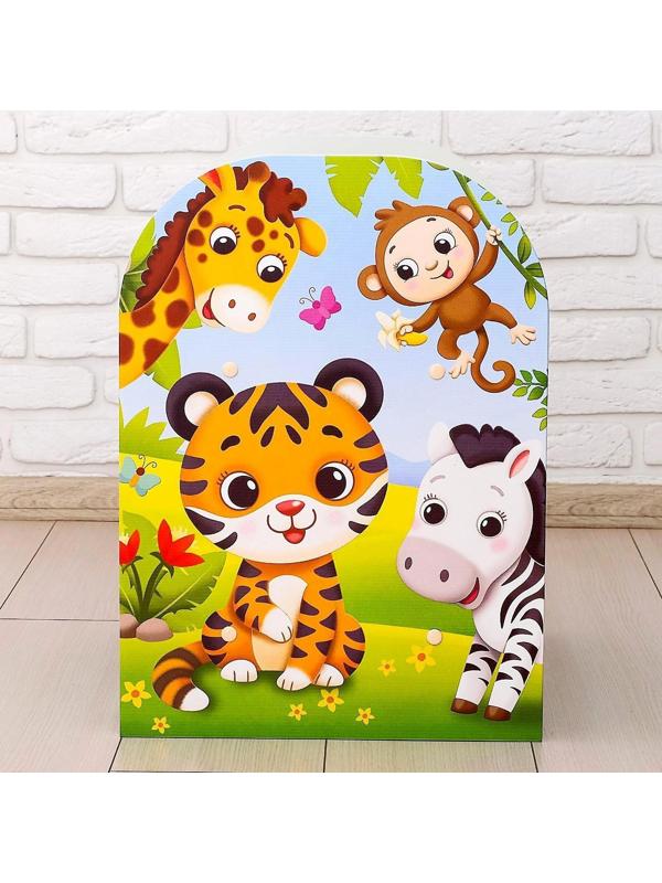 Стеллаж «Весёлые друзья», 532 × 400 × 550 мм, цвет зелёный