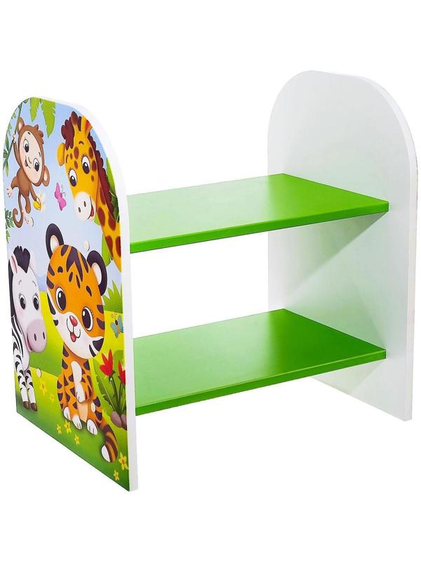 Стеллаж «Весёлые друзья», 532 × 400 × 550 мм, цвет зелёный