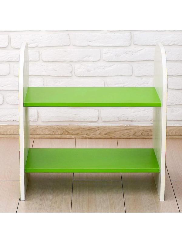 Стеллаж «Весёлые друзья», 532 × 400 × 550 мм, цвет зелёный