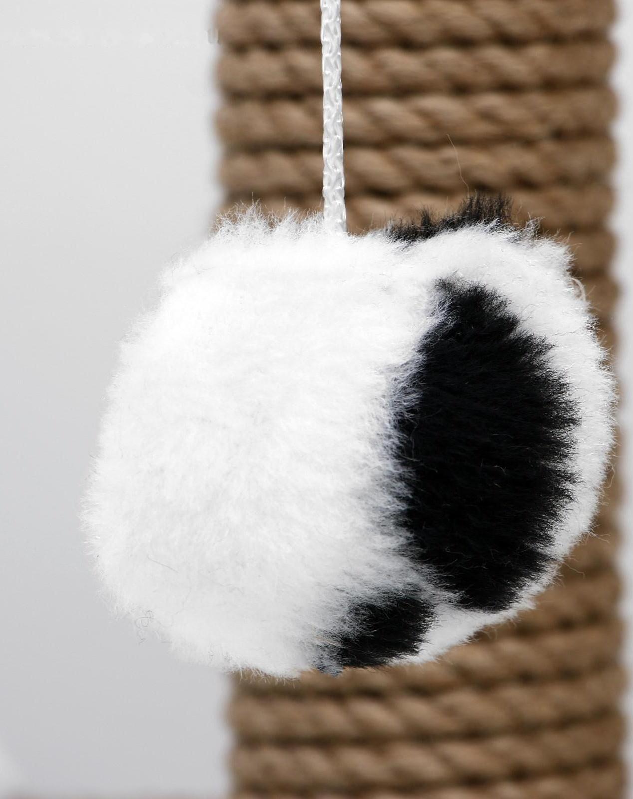 Когтеточка двойная для котят на подставке, джут, 30 х 28 х 32 см, далматинец