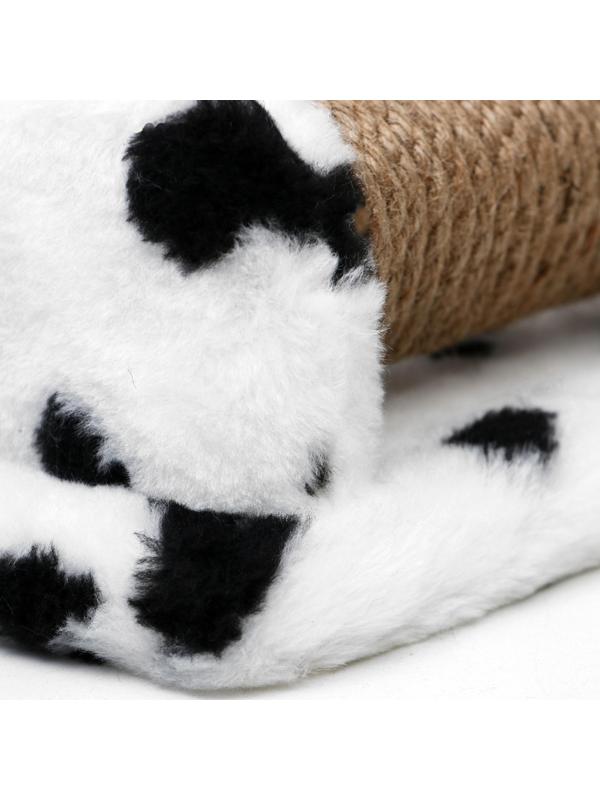 Когтеточка двойная для котят на подставке, джут, 30 х 28 х 32 см, далматинец