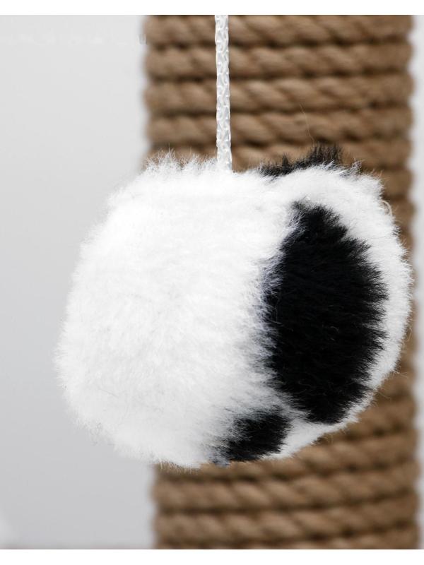 Когтеточка двойная для котят на подставке, джут, 30 х 28 х 32 см, далматинец