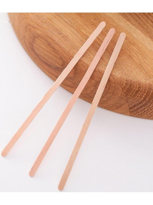 Размешиватель одноразовый, 14 см, берёза, цвет бежевый