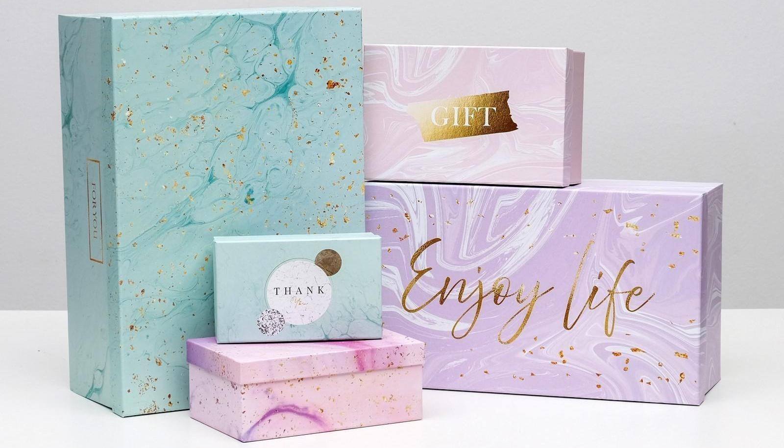 Набор коробок подарочных 15 в 1 «Текстурный», 12 х 7 х 4 см - 46,6 х 35,2 х 17.5 см