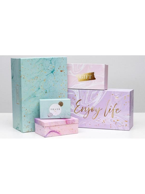 Набор коробок подарочных 15 в 1 «Текстурный», 12 х 7 х 4 см - 46,6 х 35,2 х 17.5 см