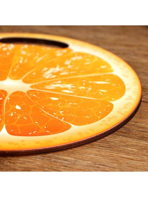 Доска разделочная и сервировочная круглая кухонная 