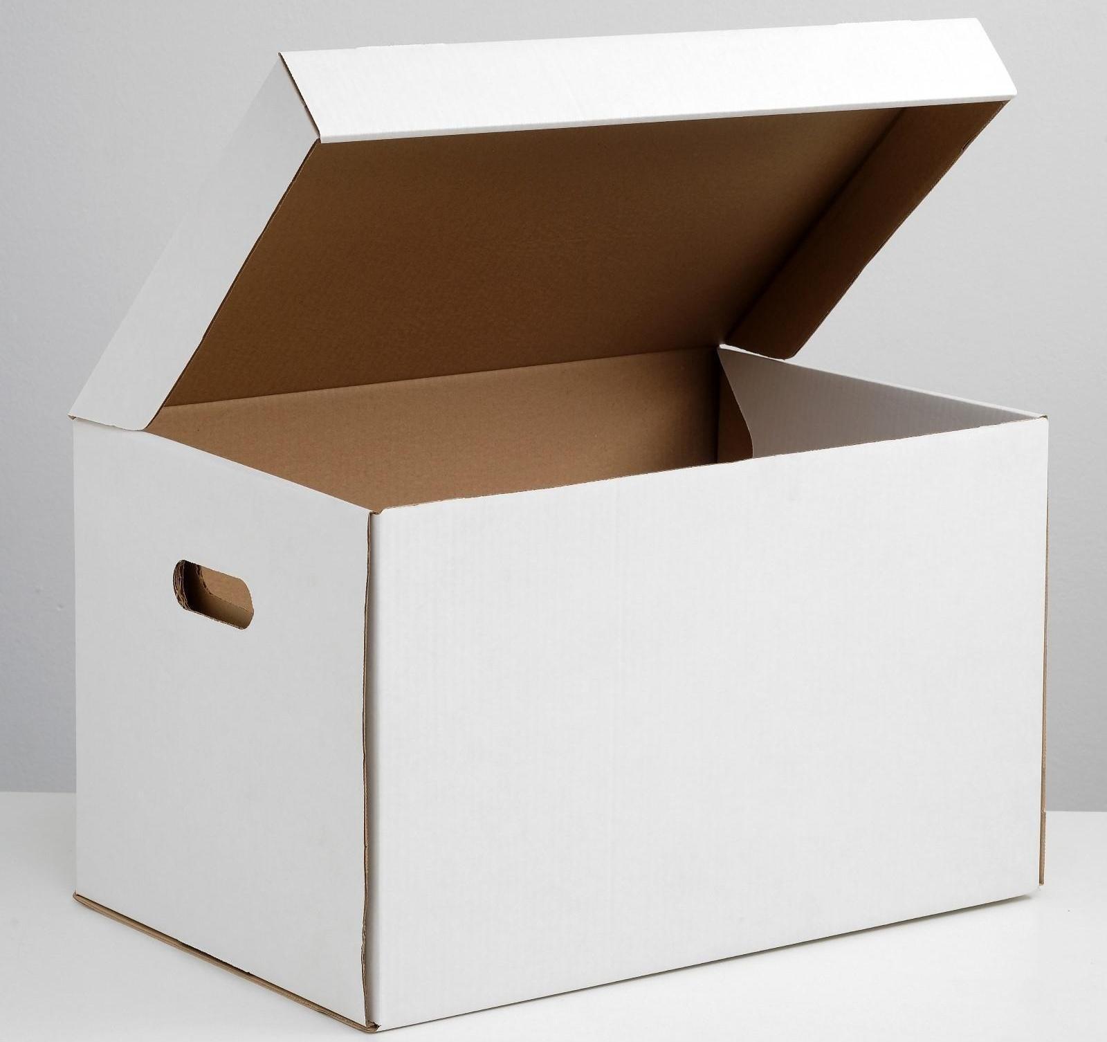 Коробка для хранения, белая, 48 х 32,5 х 29,5 см