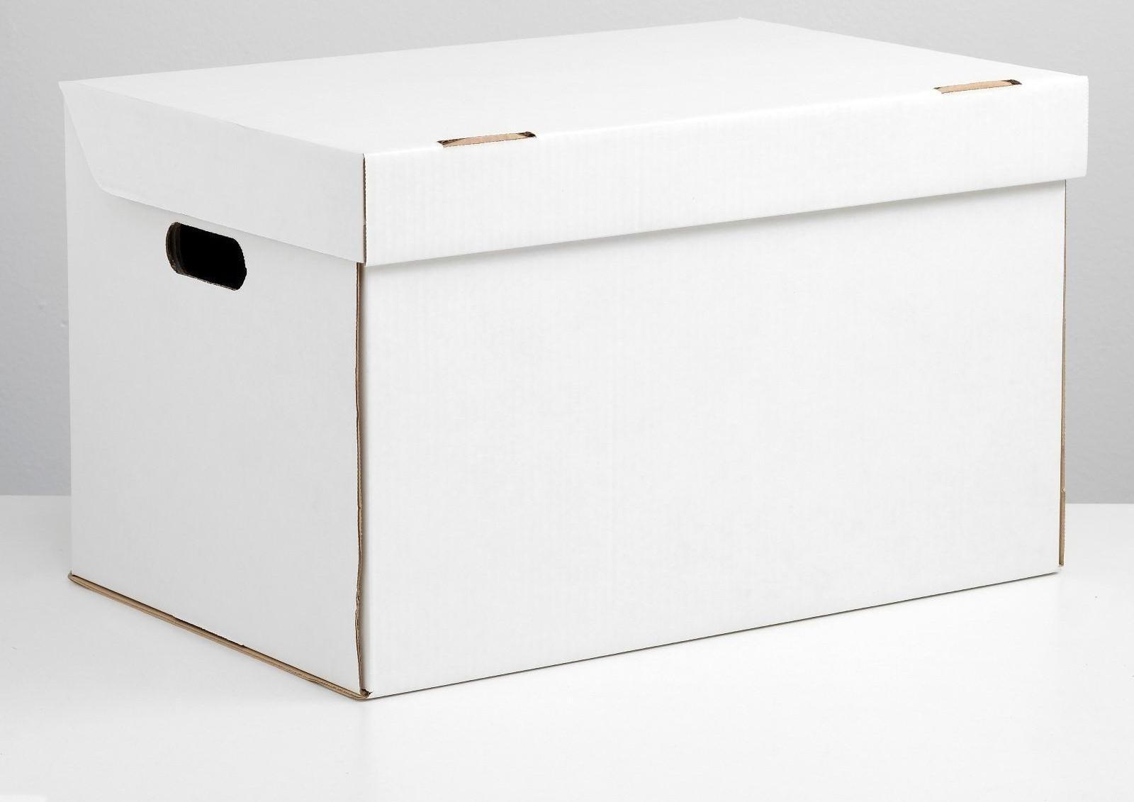 Коробка для хранения, белая, 48 х 32,5 х 29,5 см