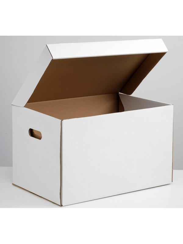 Коробка для хранения, белая, 48 х 32,5 х 29,5 см