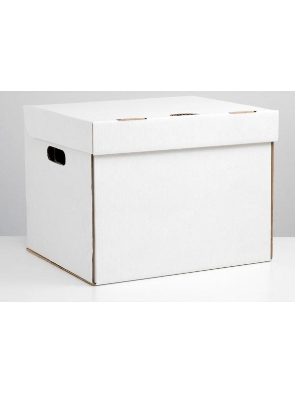 Коробка для хранения, белая, 40 х 34 х 30 см