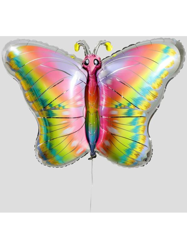 Шар фольгированный 28 «Радужная бабочка»