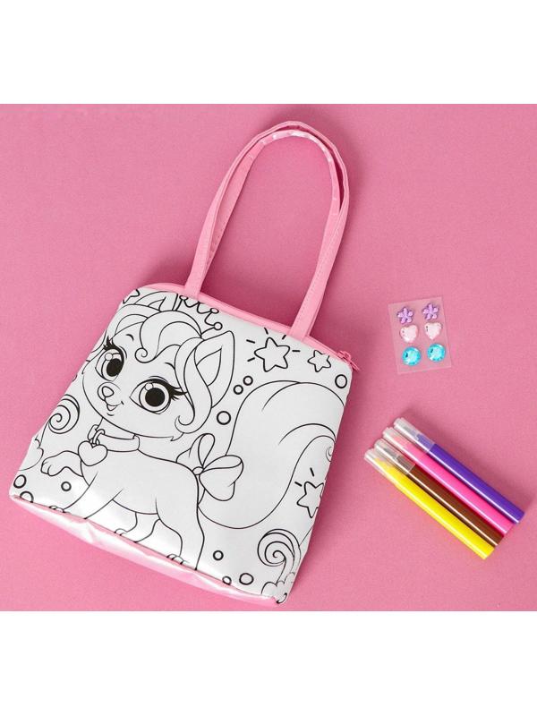 Набор для творчества Сумка-раскраска с фломастерами «Милые питомцы»