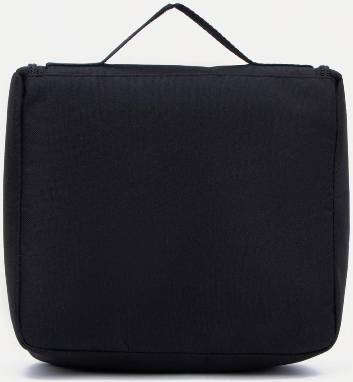 Косметичка-несессер на молнии, с подкладом, цвет чёрный