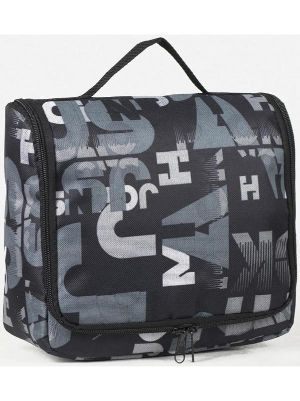 Косметичка-несессер на молнии, с подкладом, цвет чёрный