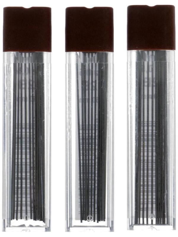 Набор грифелей для механических карандашей 3 футляра 0.5 мм Koh-I-Noor 4152 2B, 12 штук в футляре (786602)