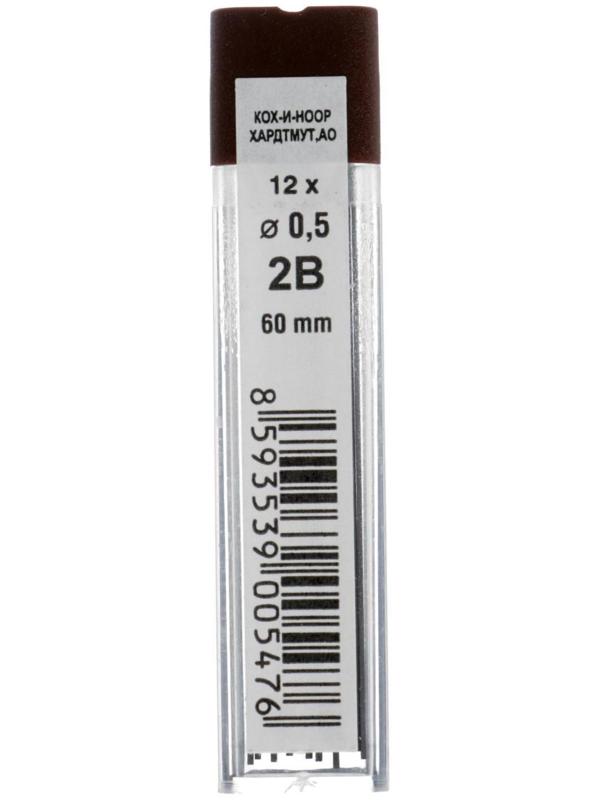 Набор грифелей для механических карандашей 3 футляра 0.5 мм Koh-I-Noor 4152 2B, 12 штук в футляре (786602)