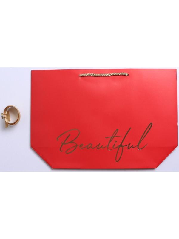 Пакет подарочный «Beautiful», 37 х 25 х 11 см