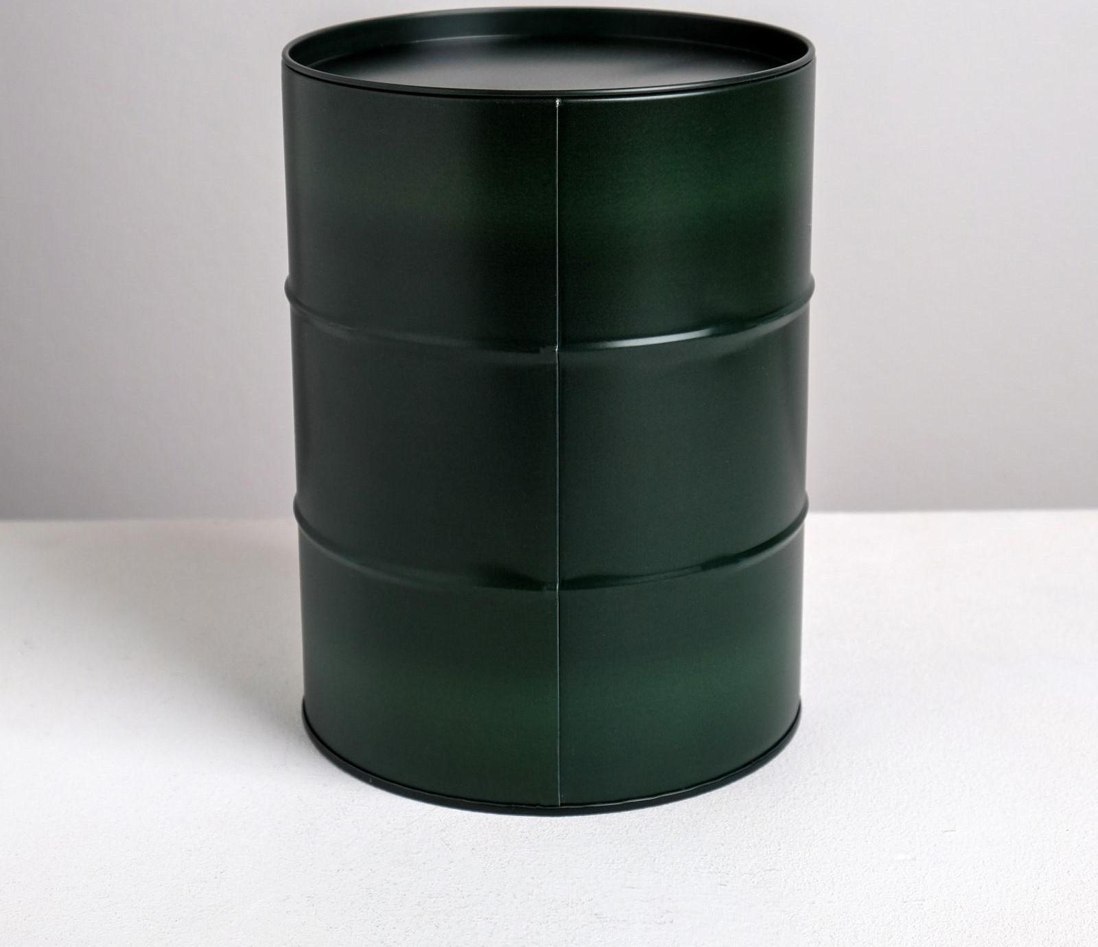 Подарочная банка - бочка «Супер мастер », 13.5 х 13,5 х 18 см