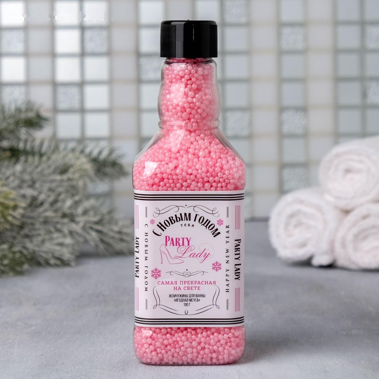 Соляной жемчуг для ванны во флаконе виски 