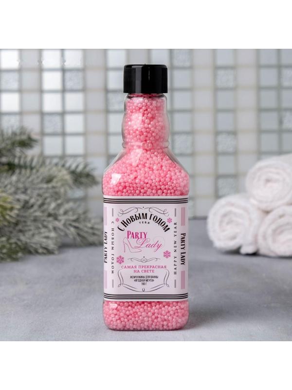 Соляной жемчуг для ванны во флаконе виски 