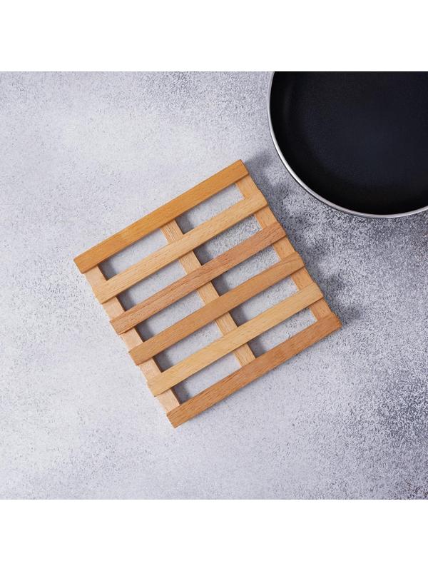 Подставка под горячее, решётка, массив бук, 18×18×2 см