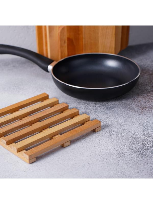 Подставка под горячее, решётка, массив бук, 18×18×2 см