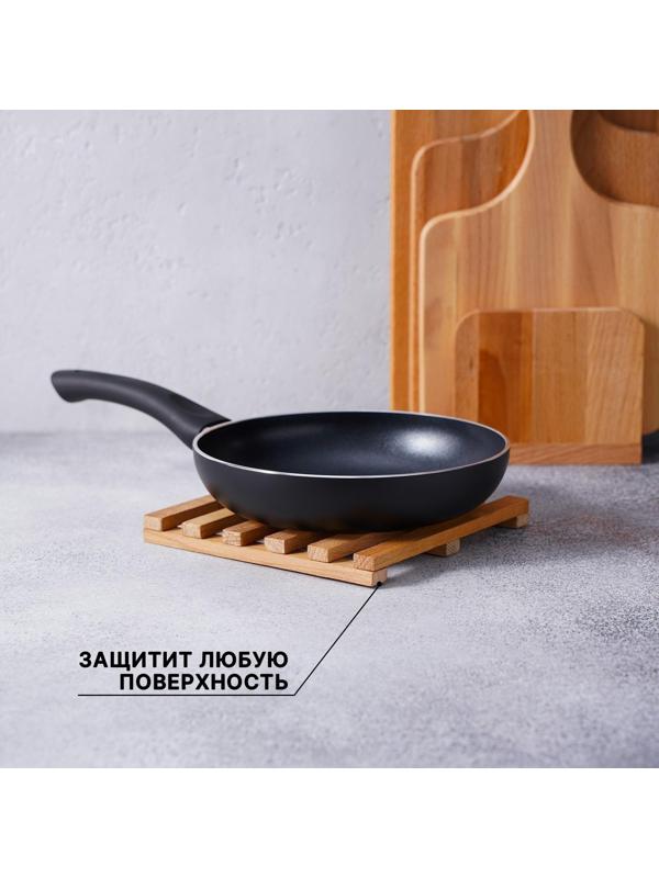 Подставка под горячее, решётка, массив бук, 18×18×2 см