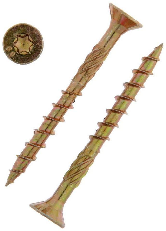 Саморез конструкционный INFIX, 6х60 мм, потай, Torx 30, желтый цинк, 100 шт.