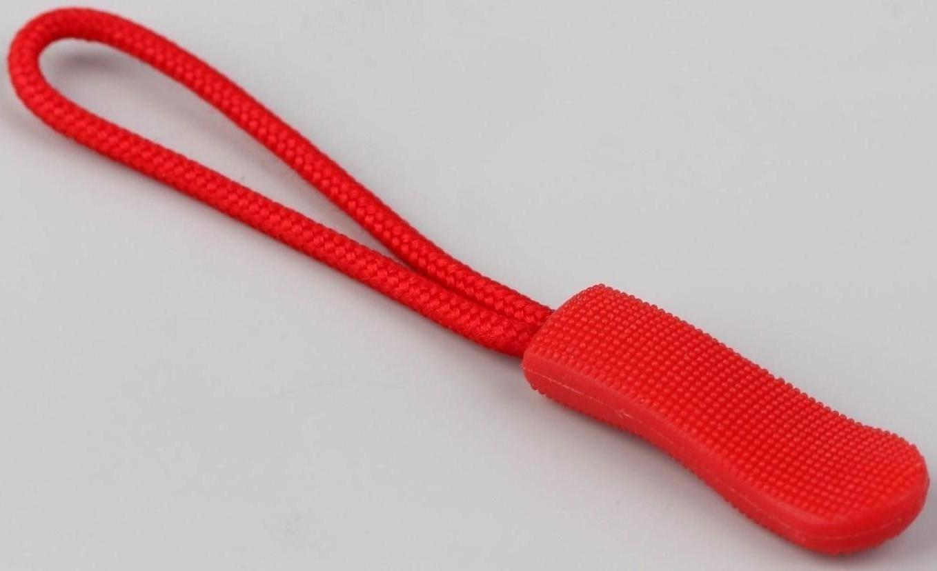 Пуллер для молнии, 2,5 см, 6 × 0,8 см, 10 шт, цвет красный