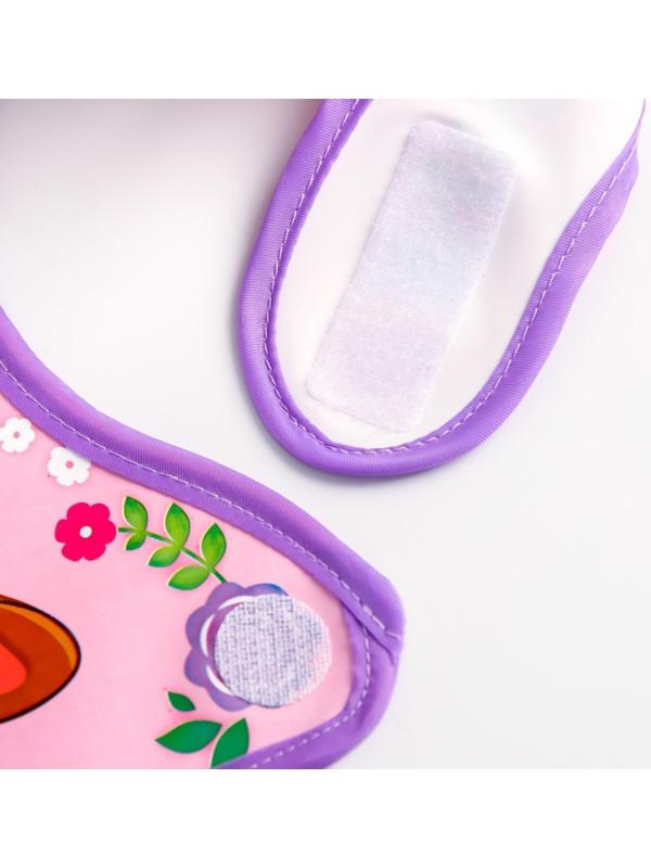 Нагрудник для кормления «Олененок» непромокаемый на липучке, с карманом