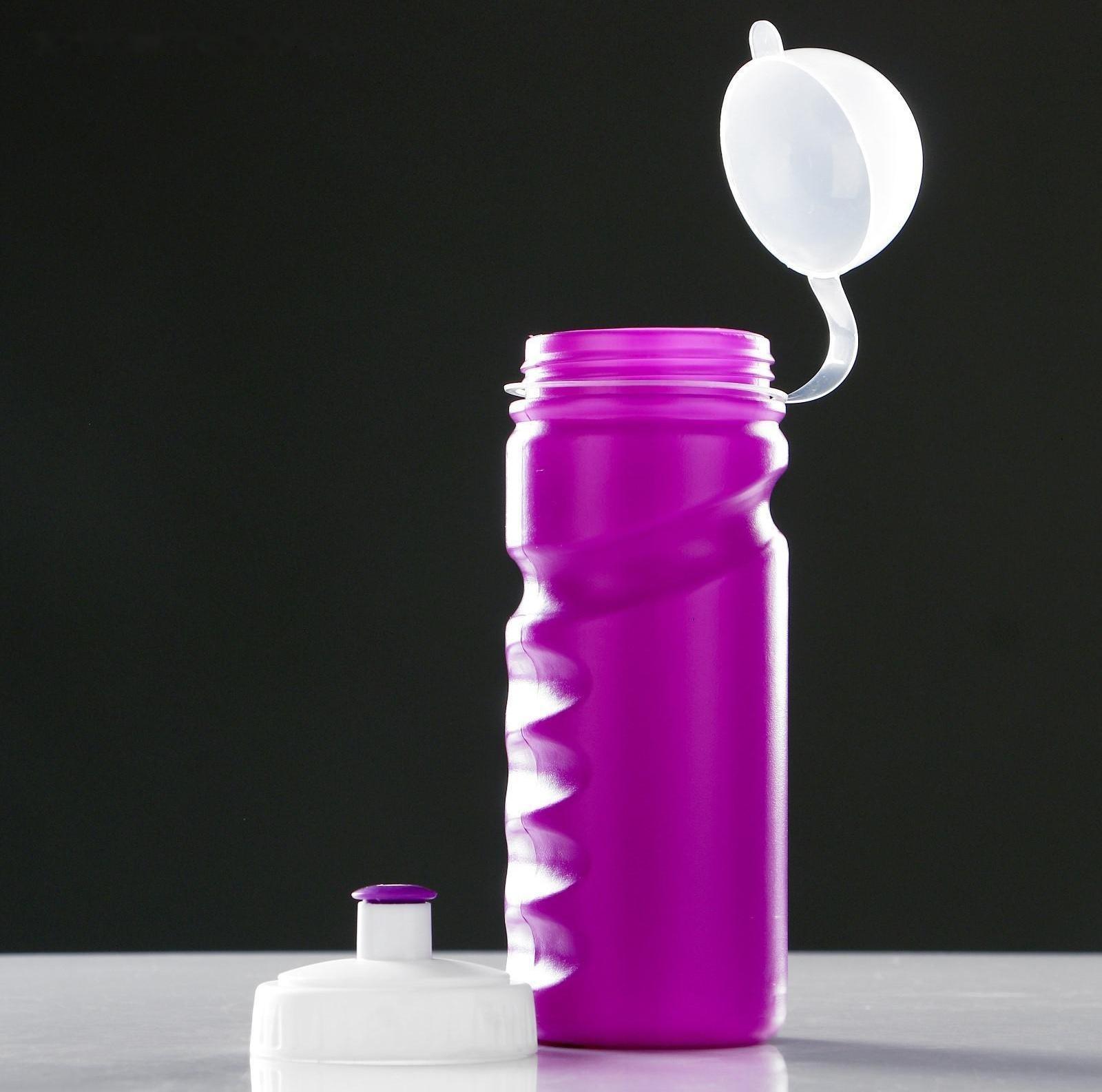 Бутылка для воды велосипедная, 550 мл, с соской, 20.3 х 6.8 х 6.8 см, микс