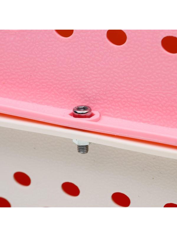 Переноска пластиковая, 47,5 х 33 х 31 см, розовая