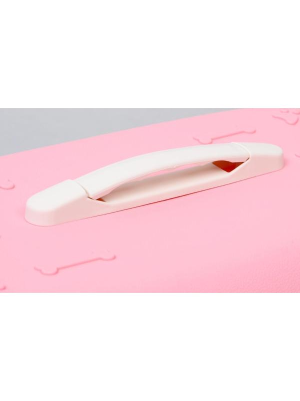 Переноска пластиковая, 47,5 х 33 х 31 см, розовая